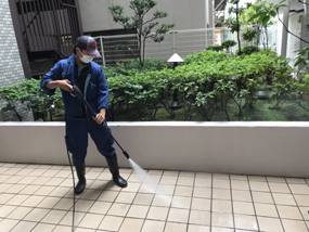 高圧洗浄機での清掃